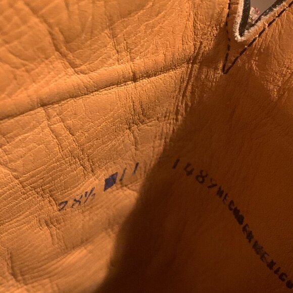 Mens Brown Leather Western Cowboy Boots - Picture 11 of 12